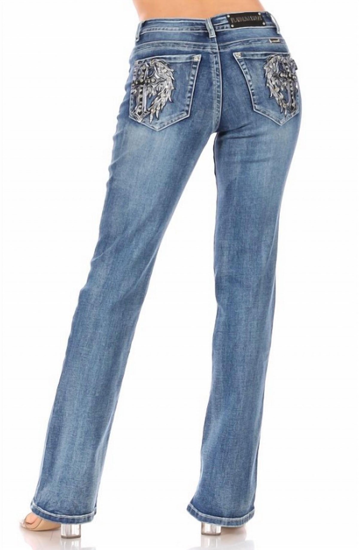 Angel Cross Distressed Jean