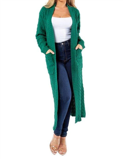Fashion Long Maxi Sweater Cardigan - Plus