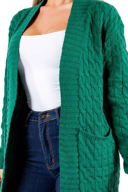 Fashion Long Maxi Sweater Cardigan - Plus
