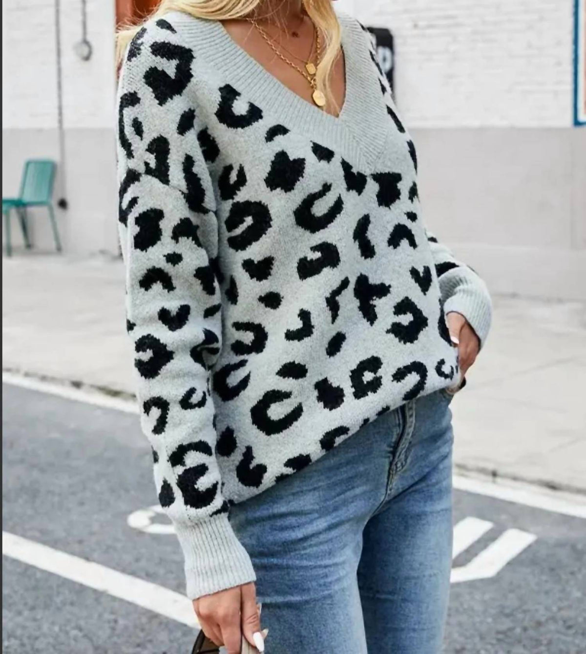 Leopard me Sweater All Day