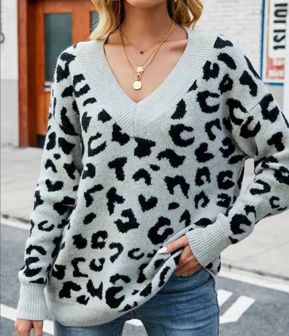Leopard me Sweater All Day