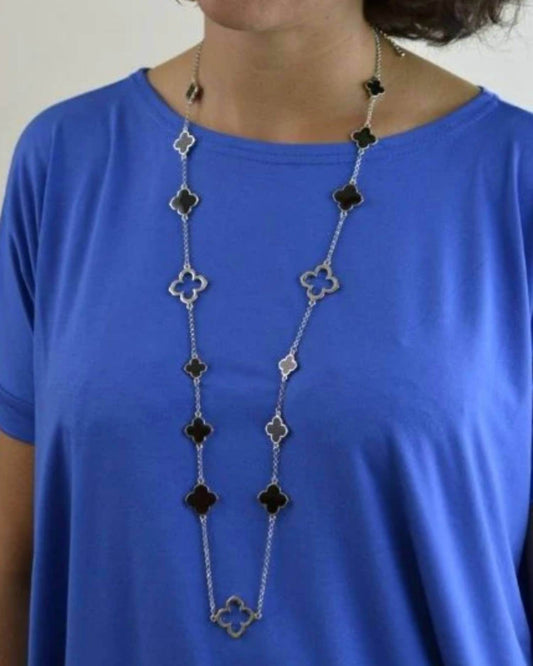 FeRoce - Women's Clovers Chain Long Necklace - Rack Hunt -
