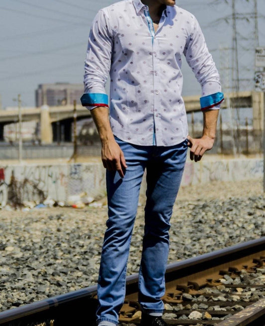Fill Coupe Button Down Shirt With Trim