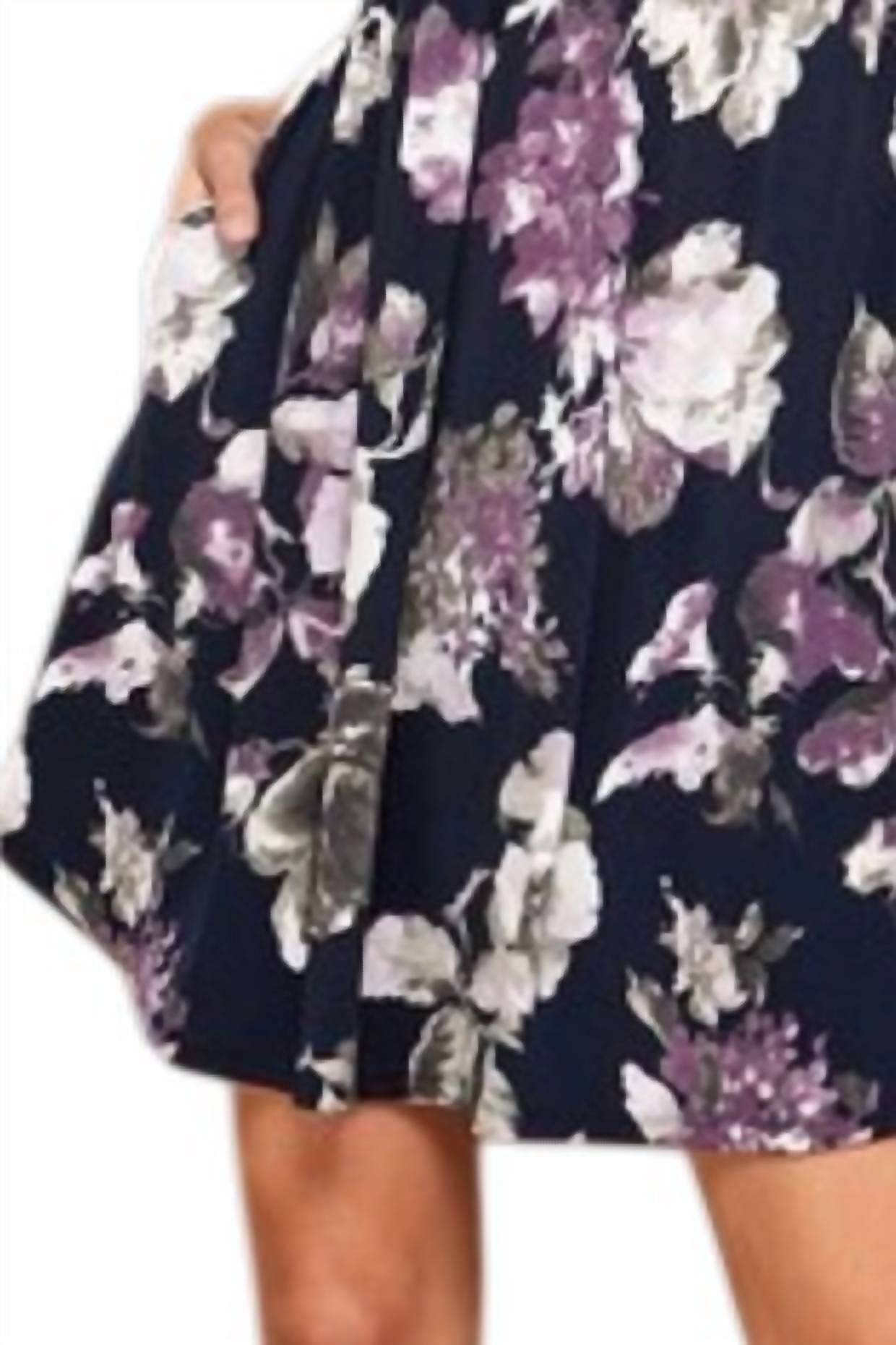 Women's Floral Printed Babydoll Dress - Plus