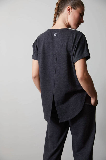 Activewear Chi French Terry Split Back Top