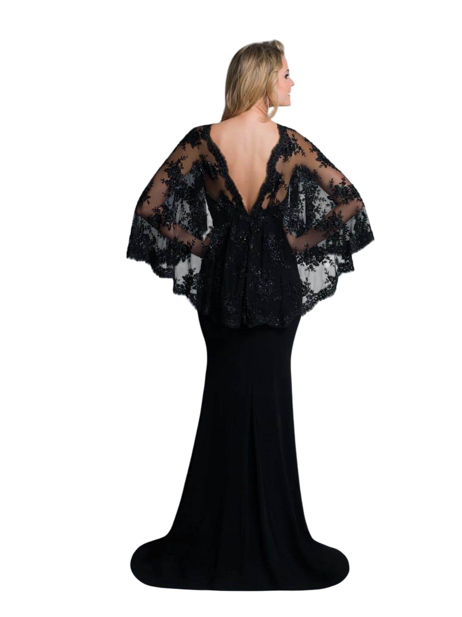 Saboroma - Floral Applique Mermaid Gown - Rack Hunt -