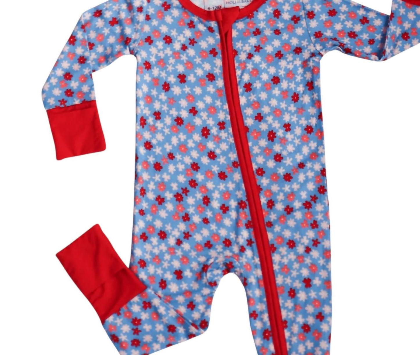 Kids Floral Bamboo Zipper Romper