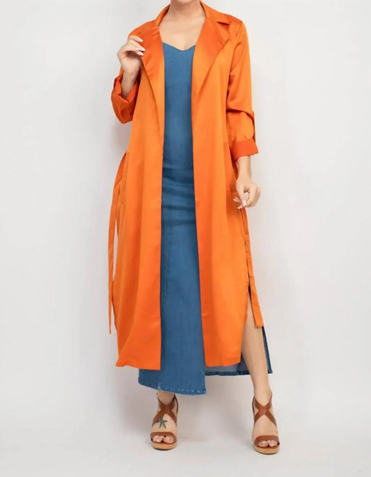 Haute Monde - Satin Trench Coat - Rack Hunt