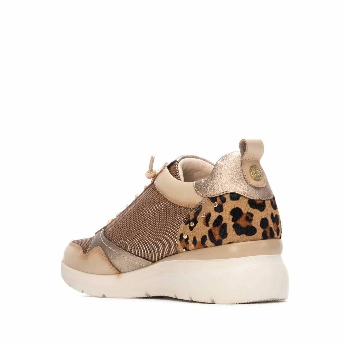 Women's Leather Wedge Lace-up Sneaker