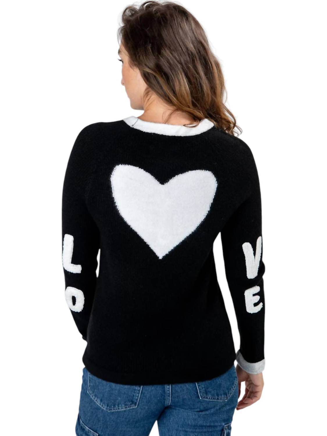 Just Madison - Madz Ringer Sweater with LOVE/Heart - Rack Hunt
