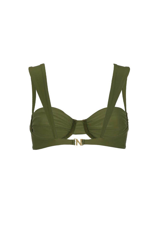 Nelblu - Travesia Pleated Bikini Top - Rack Hunt -