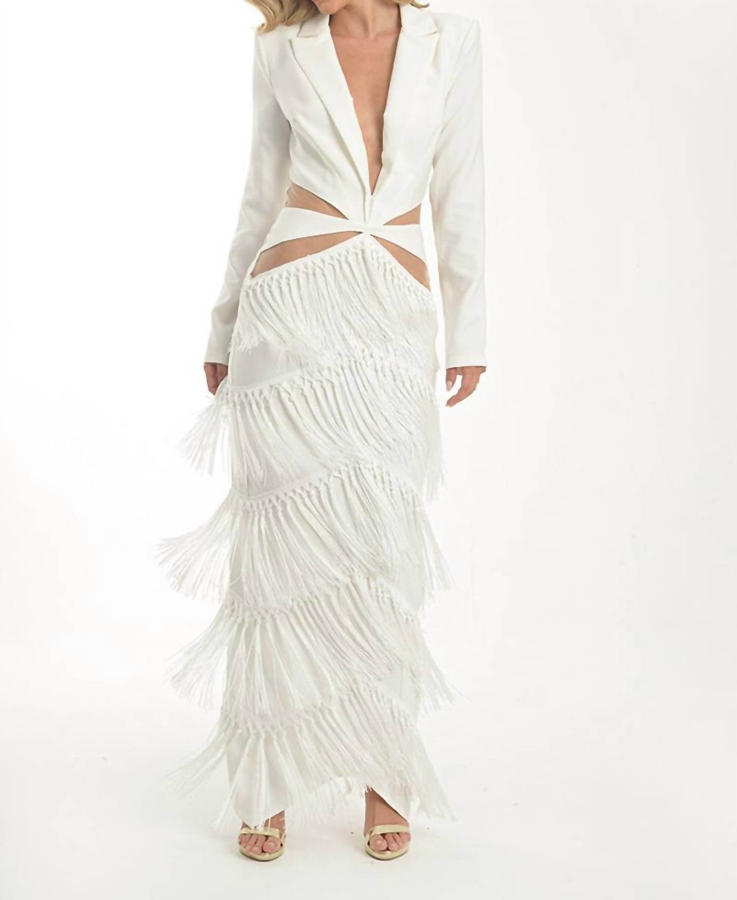 Steffany Milano - Fringe Fantasy Blazer Dress - Rack Hunt -