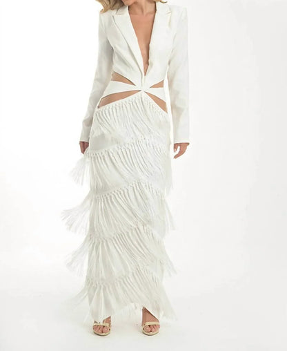 Steffany Milano - Fringe Fantasy Blazer Dress - Rack Hunt