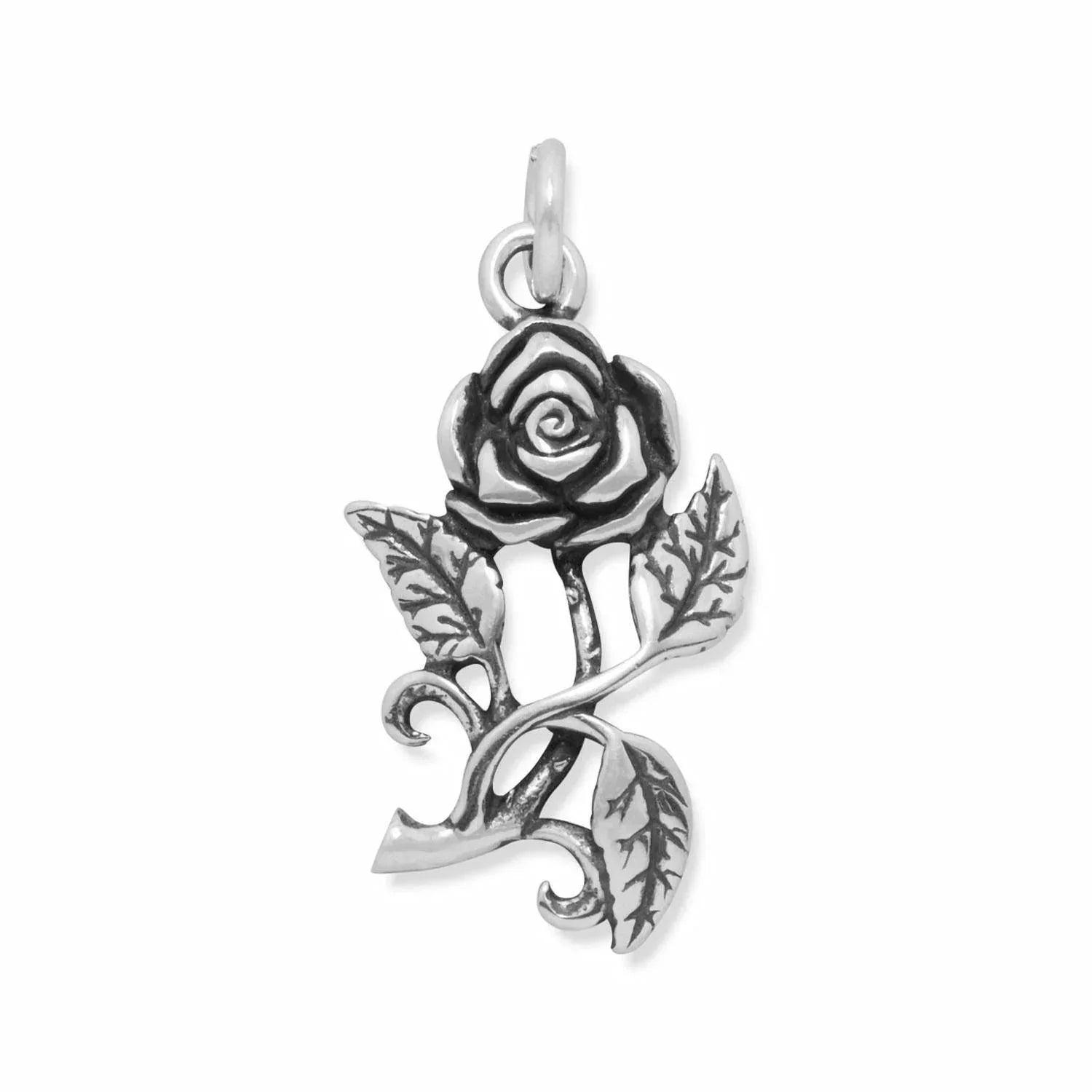 Story Jewellery - Women's Oxidized Crystal Rose Charm - Rack Hunt