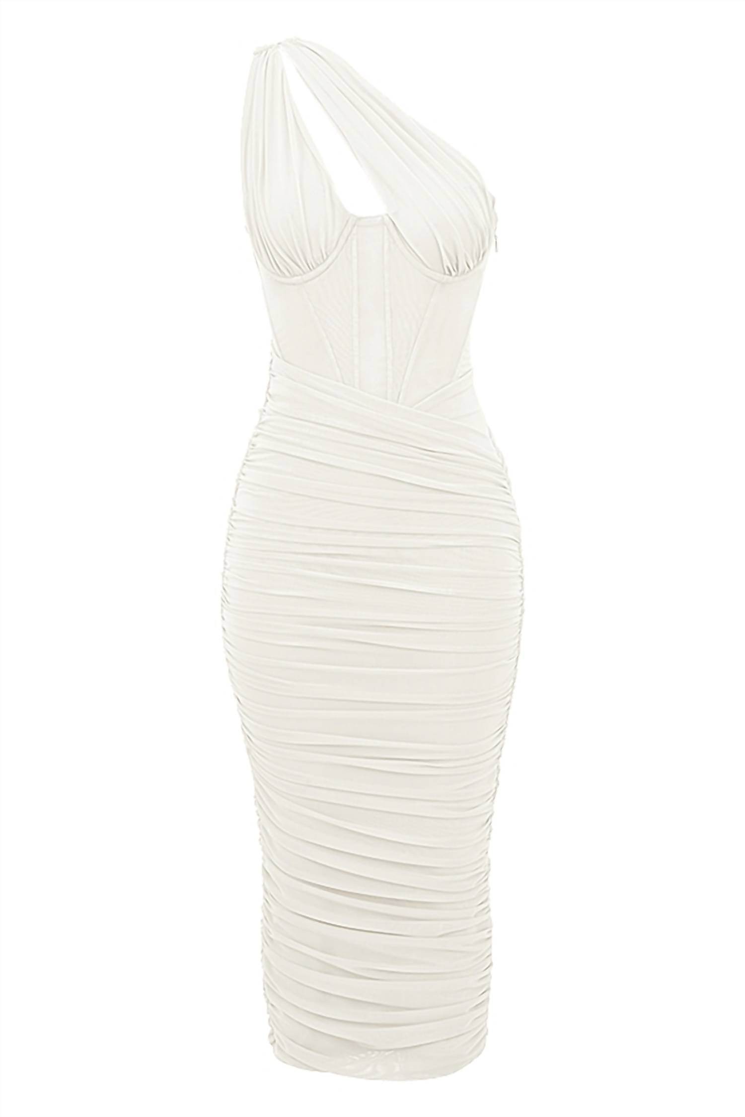 House of CB - Valentina Asymmetric Cutout Midi Dress - Rack Hunt