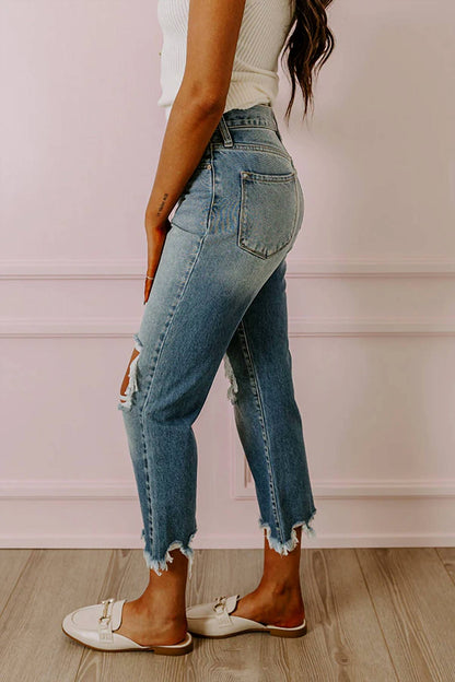 Avianna High Waist Distressed Jeans