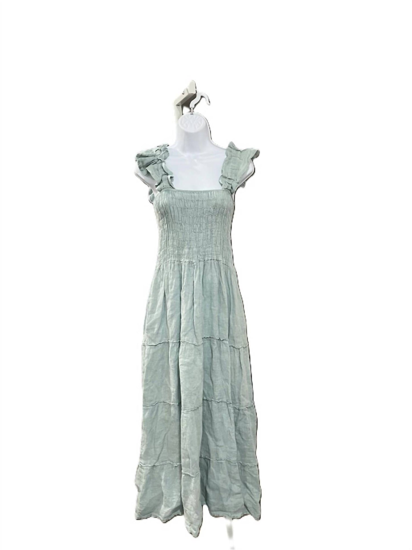 Women's Flutter Sleeve Maxi Dress