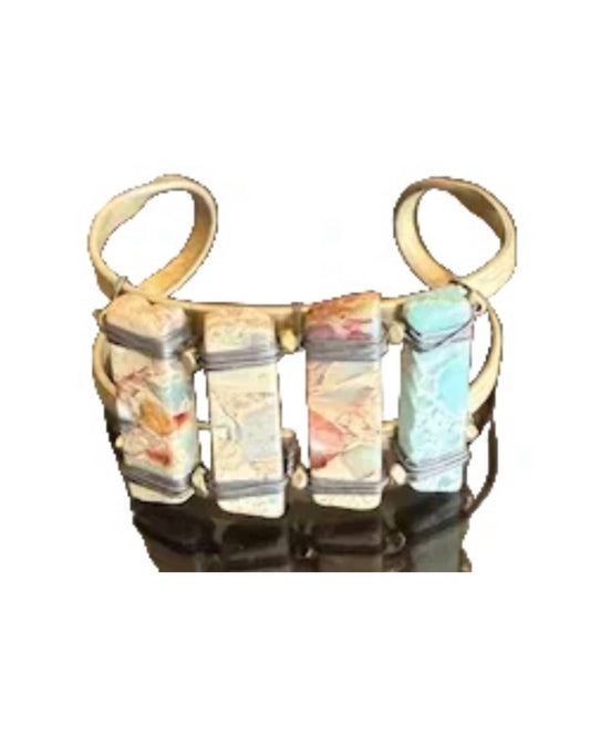 Women's Genuine Stone Cuff Bracelet