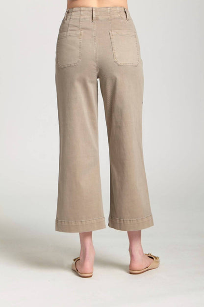 Crop Wide Leg Patch Pocket Pant