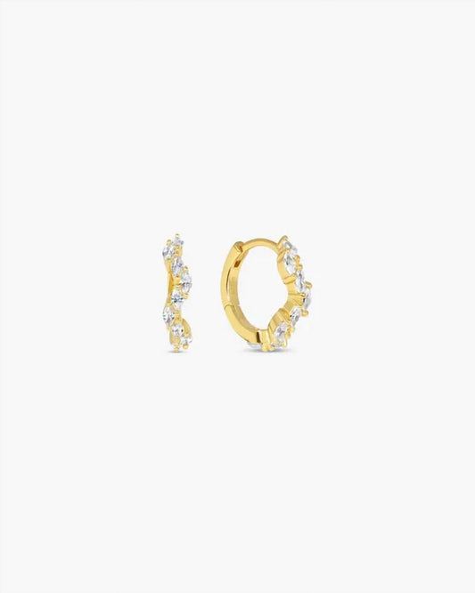 JACKIE MACK DESIGNS - 18k Plated Arctic Huggies Earrings - Rack Hunt -