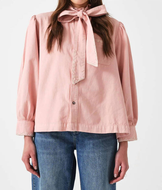 Poet Pussybow Denim Blouse