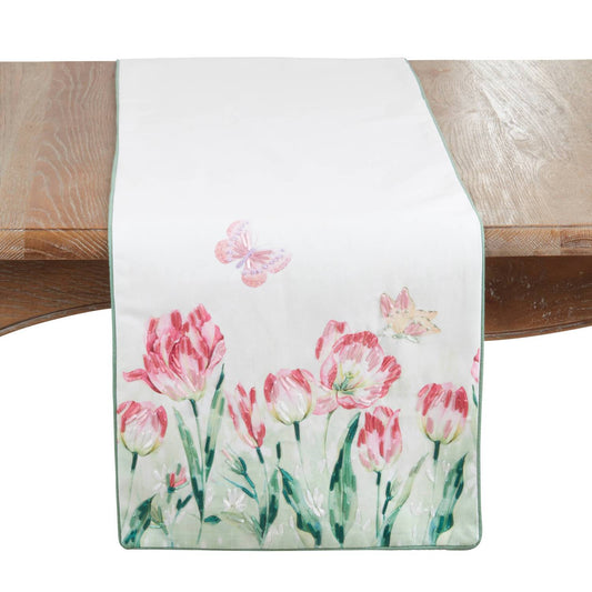 Floral Butterfly Decorative Table Runner