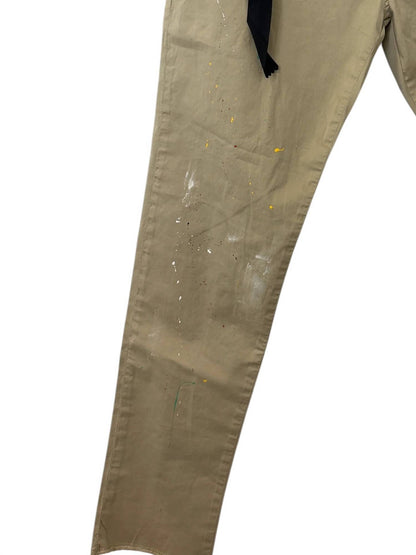 Men's Straight Leg Pants With Paint Splatters