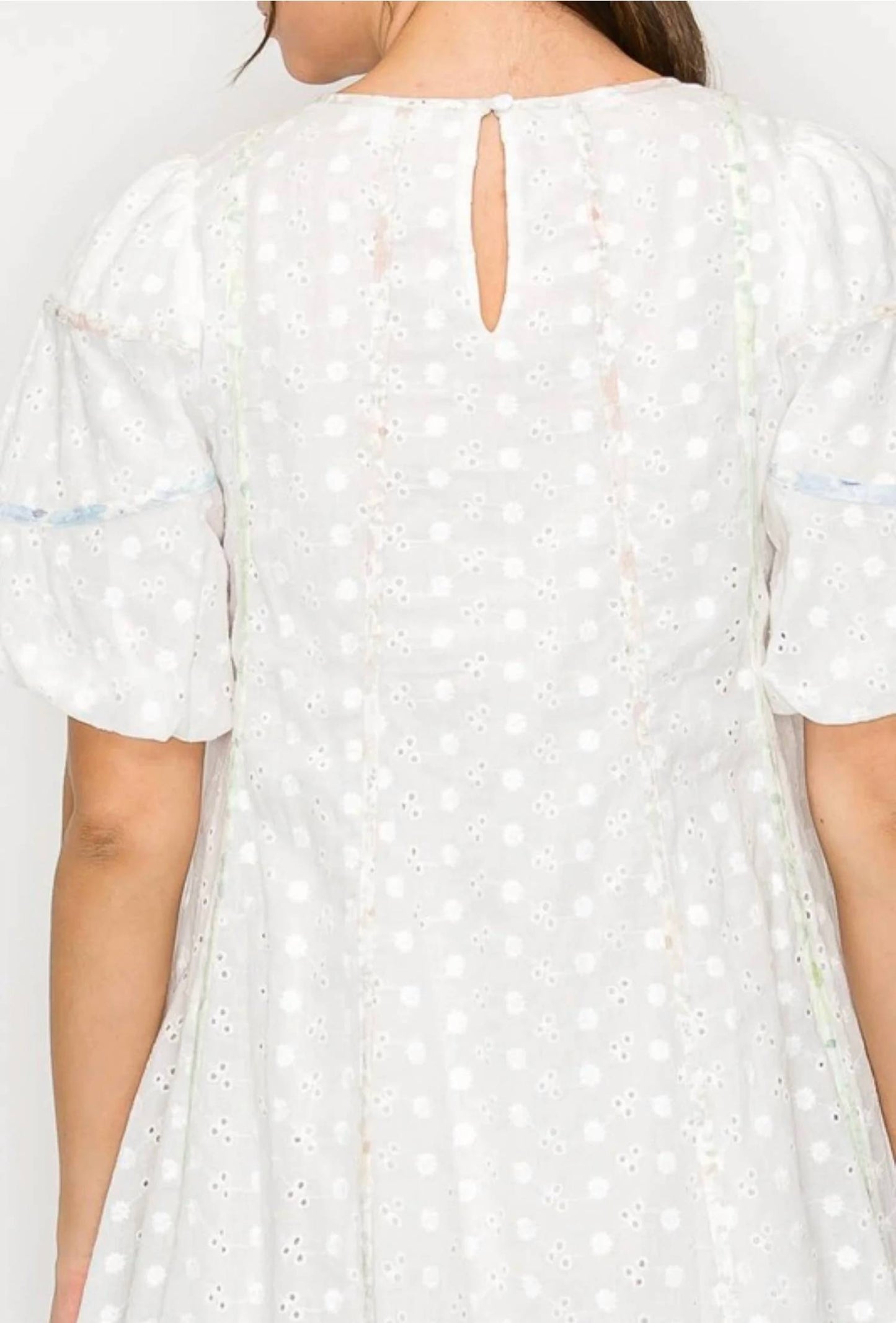 Cotton Eyelet Mini Dress