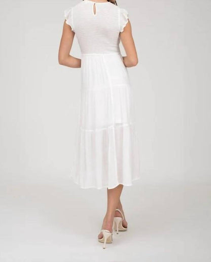 Smocked Tiered Midi Dress