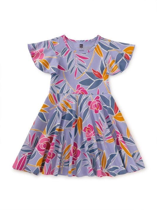 Tea Collection - Kids Girls Flutter Sleeve Twirl Dress - Rack Hunt -
