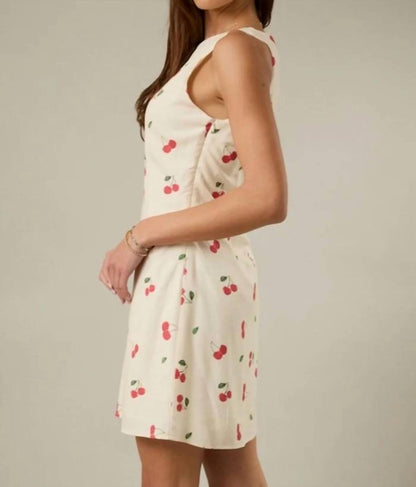 Cherry Printed Mini Dress