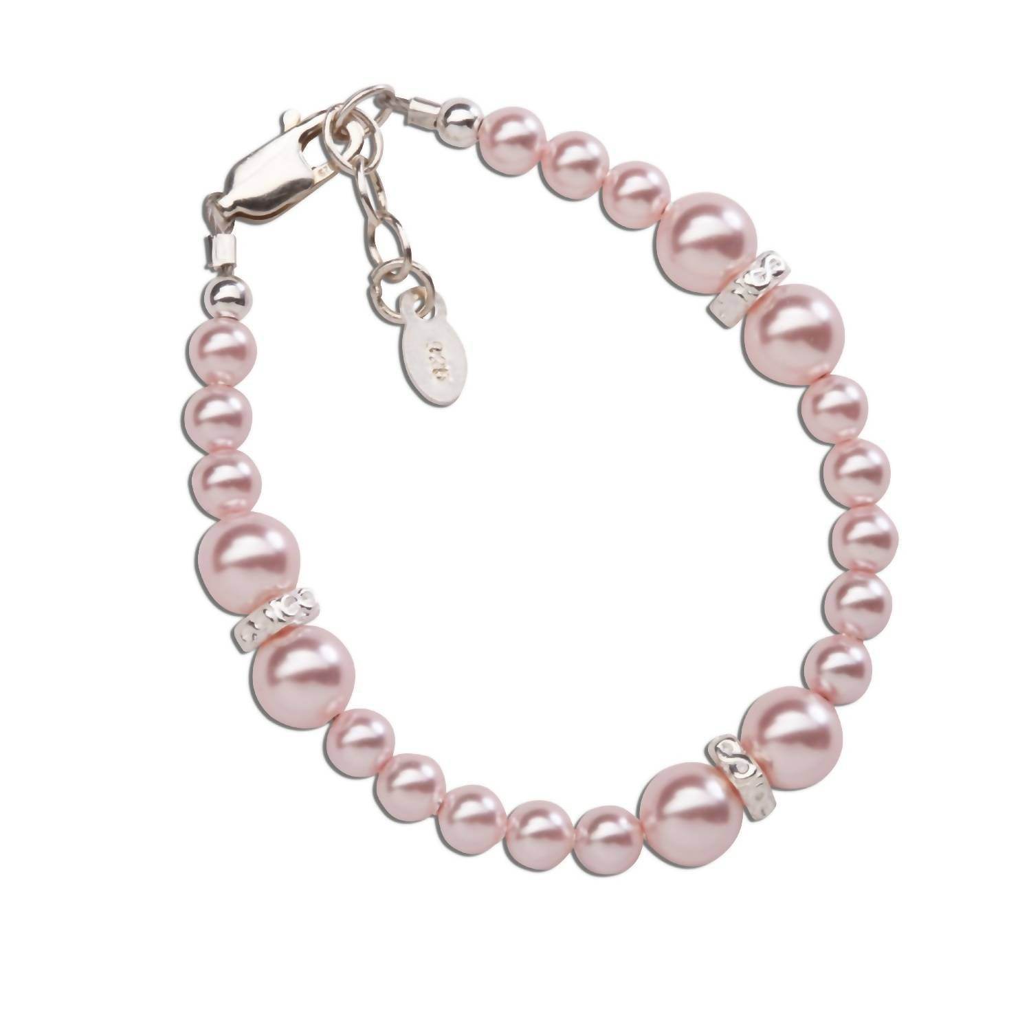 Cherished Moments - Little Girls Carlee Pearl And Crystal Bracelet - Rack Hunt -