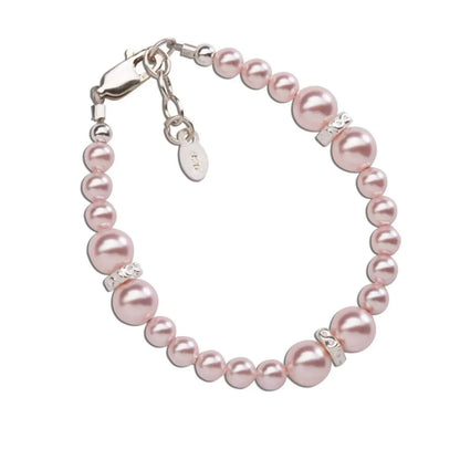 Cherished Moments - Little Girls Carlee Pearl And Crystal Bracelet - Rack Hunt
