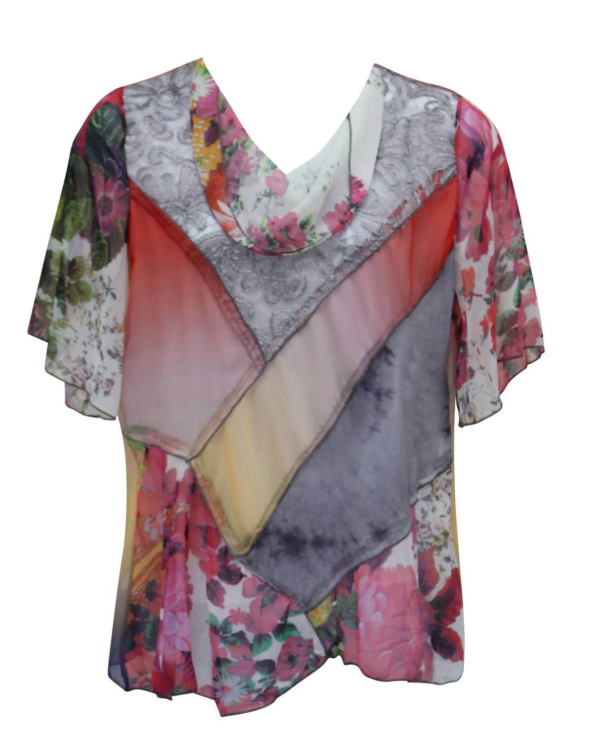 LV Collection - Floral Cowl Neck Top - Rack Hunt -