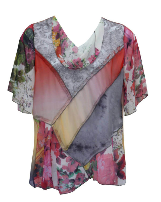 LV Collection - Floral Cowl Neck Top - Rack Hunt -