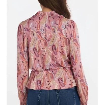 Les Serein - Ruffle Split Neck Blouse - Rack Hunt