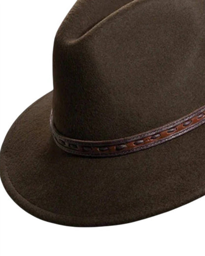 Women's Safari With Leather Crushable Hat
