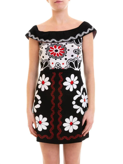 RED VALENTINO - Jacquard-knit Mini Dress - Rack Hunt