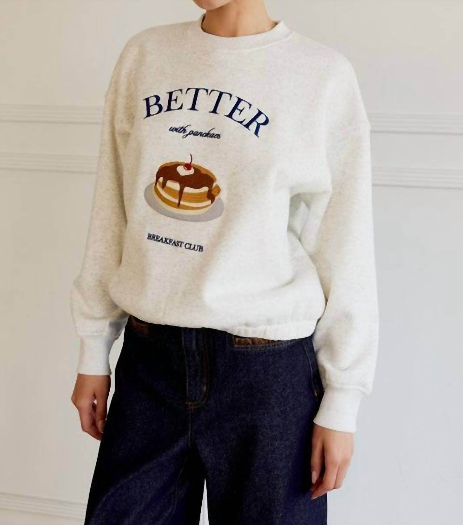 Sunday Edition - Pancake Embroidery Sweatshirt - Rack Hunt -