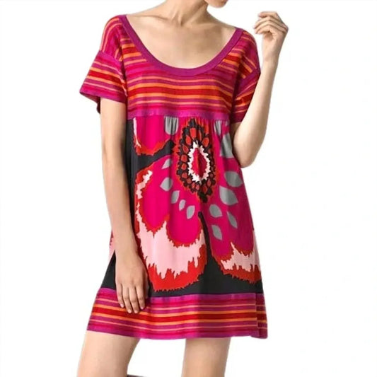M Missoni - Floral Striped Knit Jersey Mini Dress - Rack Hunt
