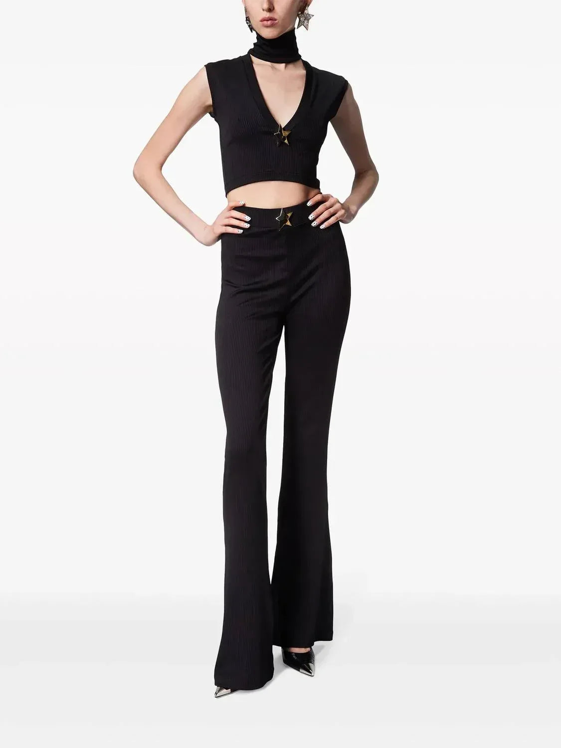 AREA - Star Stud Flare Pants - Rack Hunt