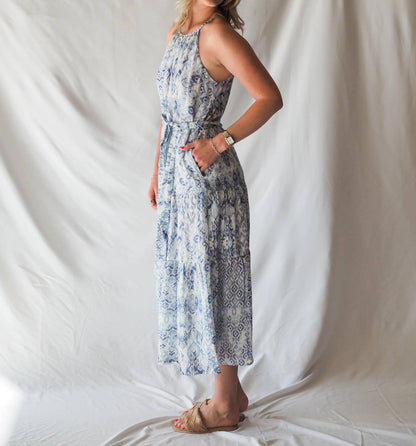 Textured Halter Midi Dress