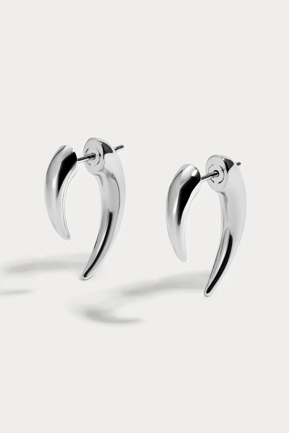 Lili Claspe - Smooth Tusk Ear Jacket Earrings - Rack Hunt