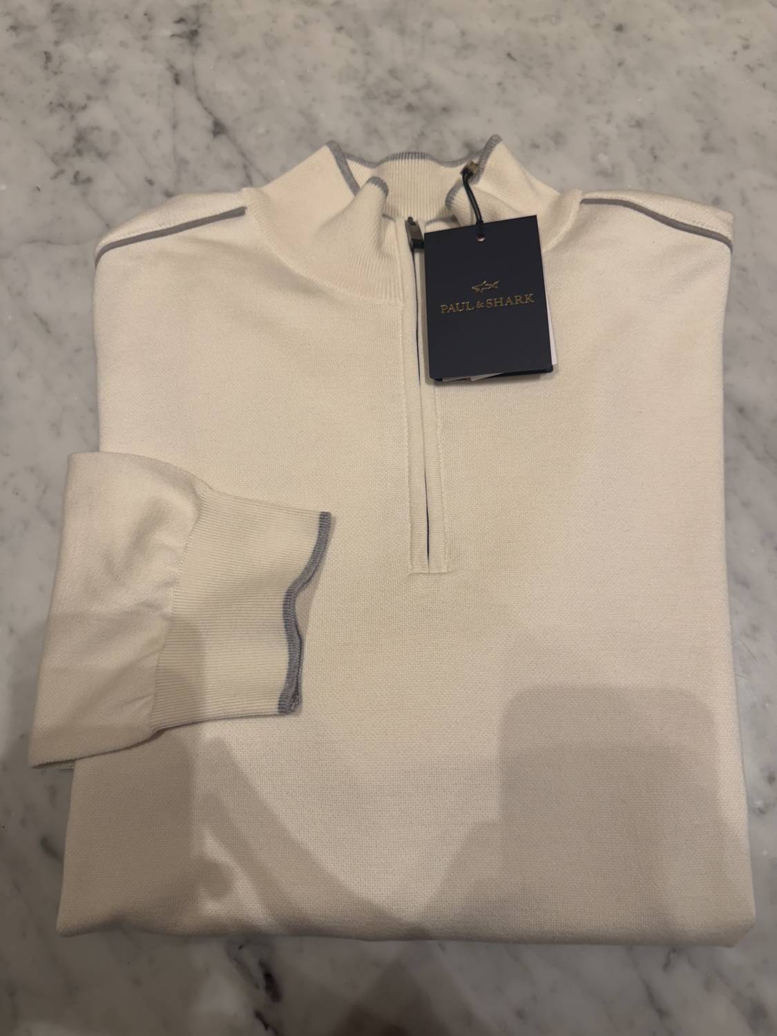 Men's Silk And Cotton Quarter Zip Sweater
