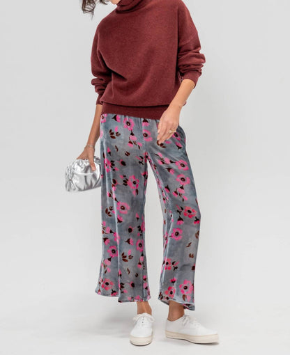 Velvet Wide Leg Pants