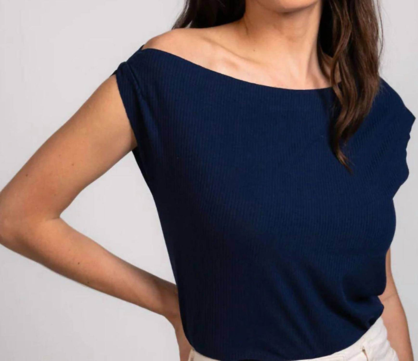 Sunday Ritual - Off-shoulder Ribbed Knit Top - Rack Hunt -