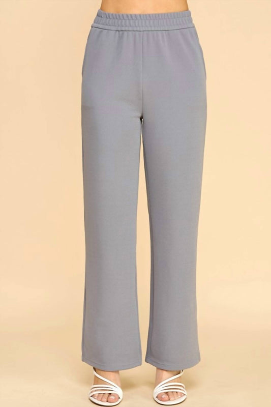 Elastic Waist Straight Leg Pants - Plus