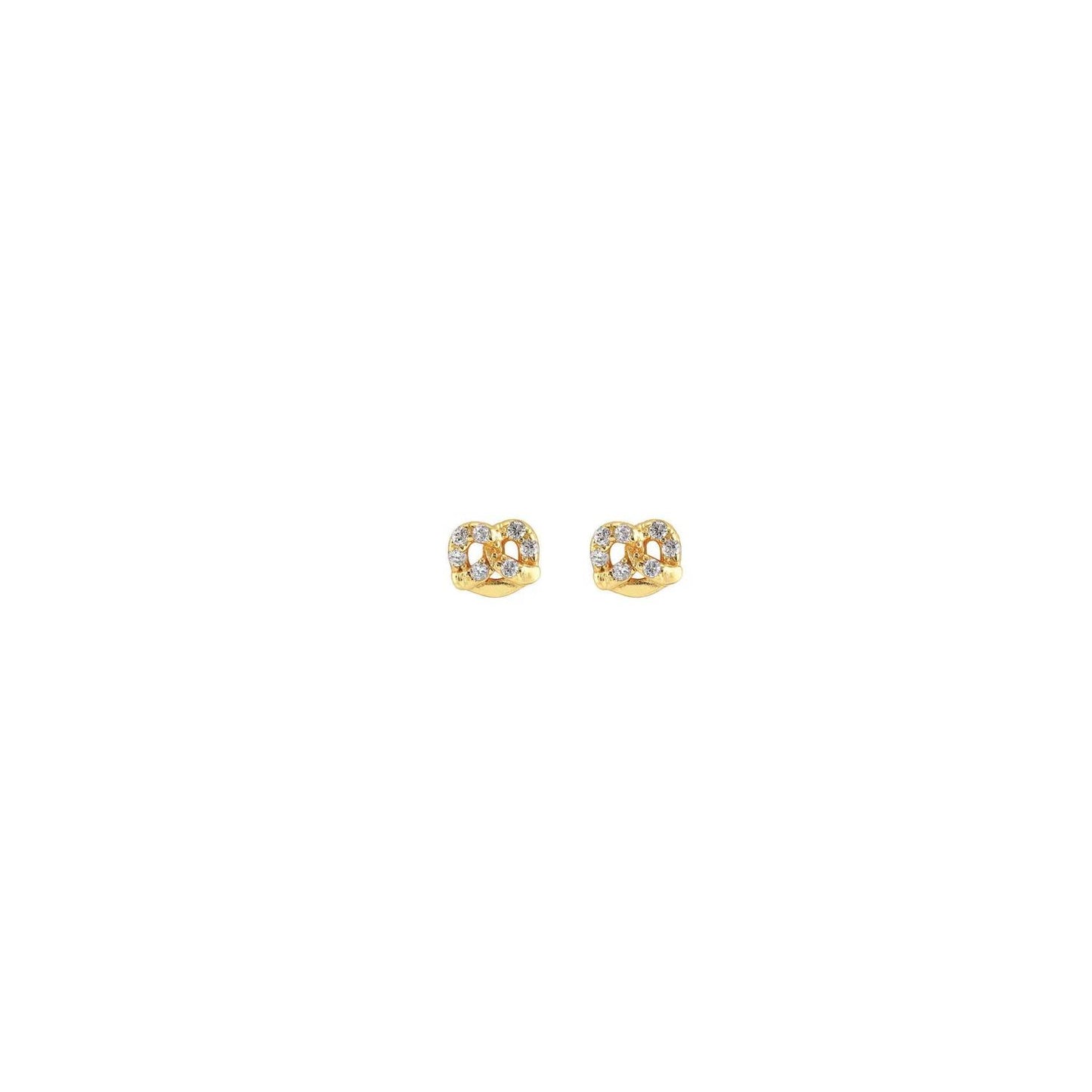 Women's Pretzel Crystal Stud Earrings
