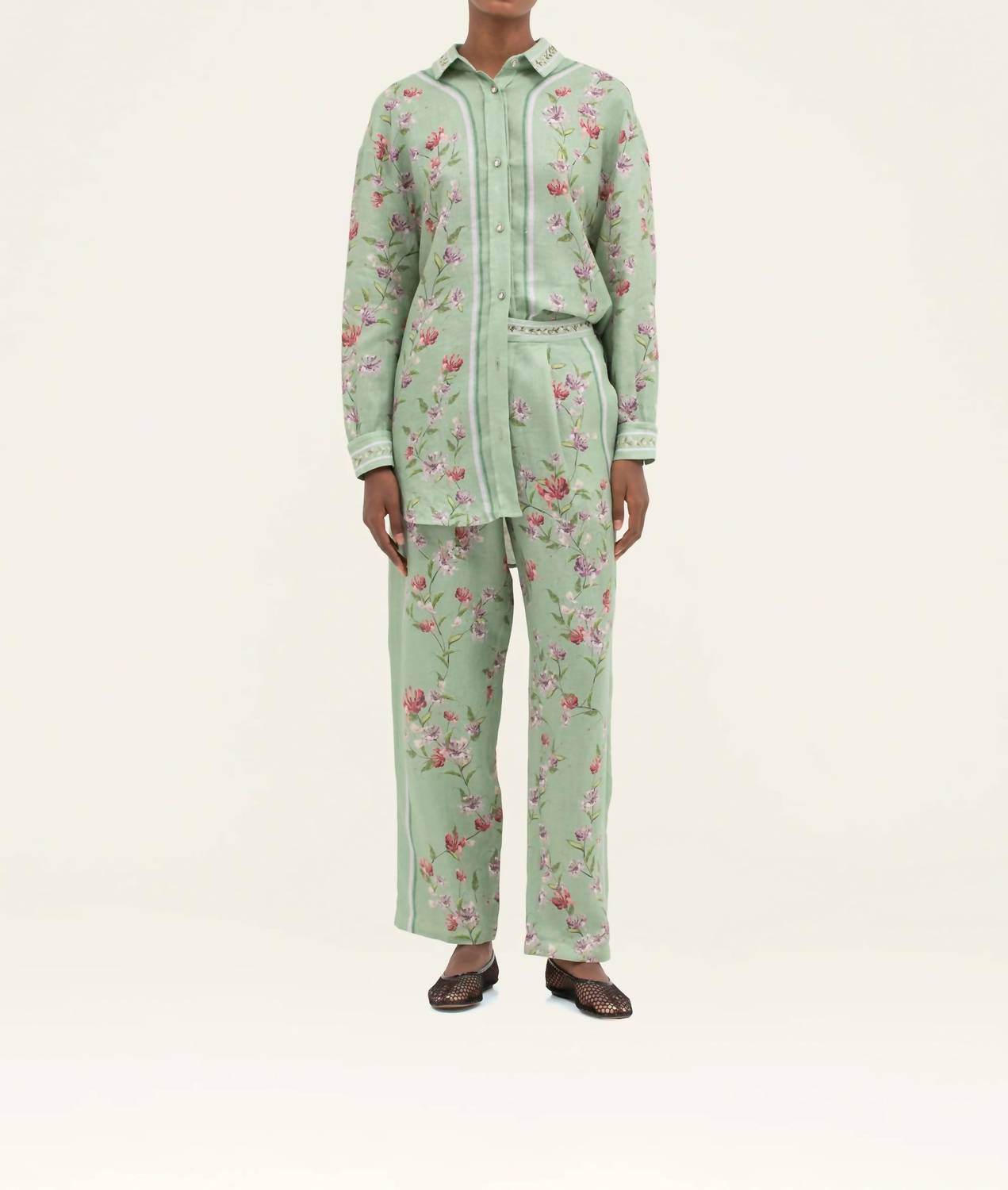 Agua by Agua Bendita - Cecilia Honeysuckle Button Down Top - Rack Hunt