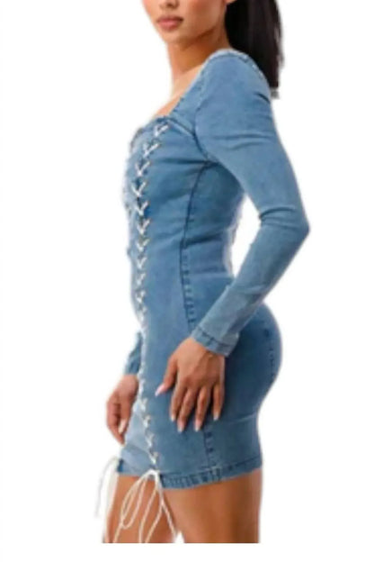 Love Highlight - Denim Mini Dress - Rack Hunt